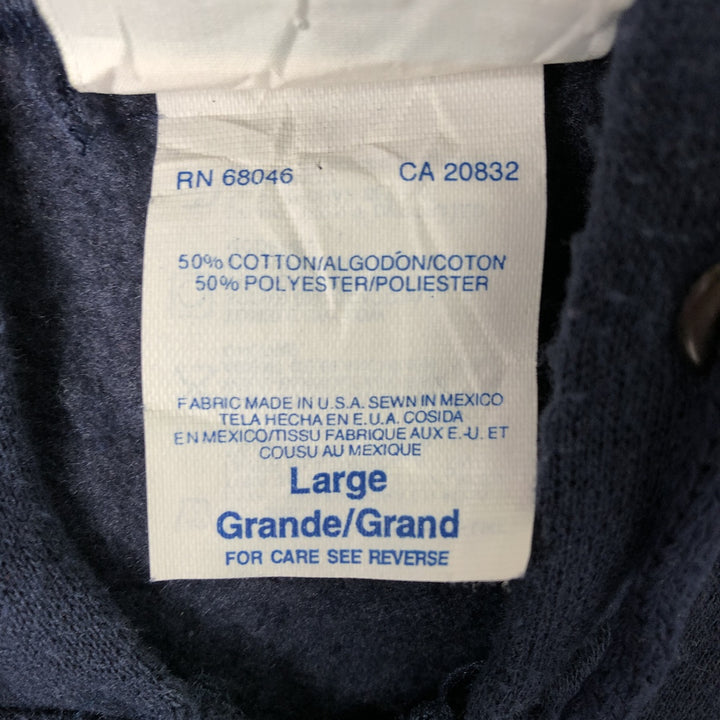 90'S DISCUS ATHLETIC Full-Zip Sweatshirt Hoodie, Men's Size L (Equivalent), Vintage cotton Navy blue Vintage Second Hand