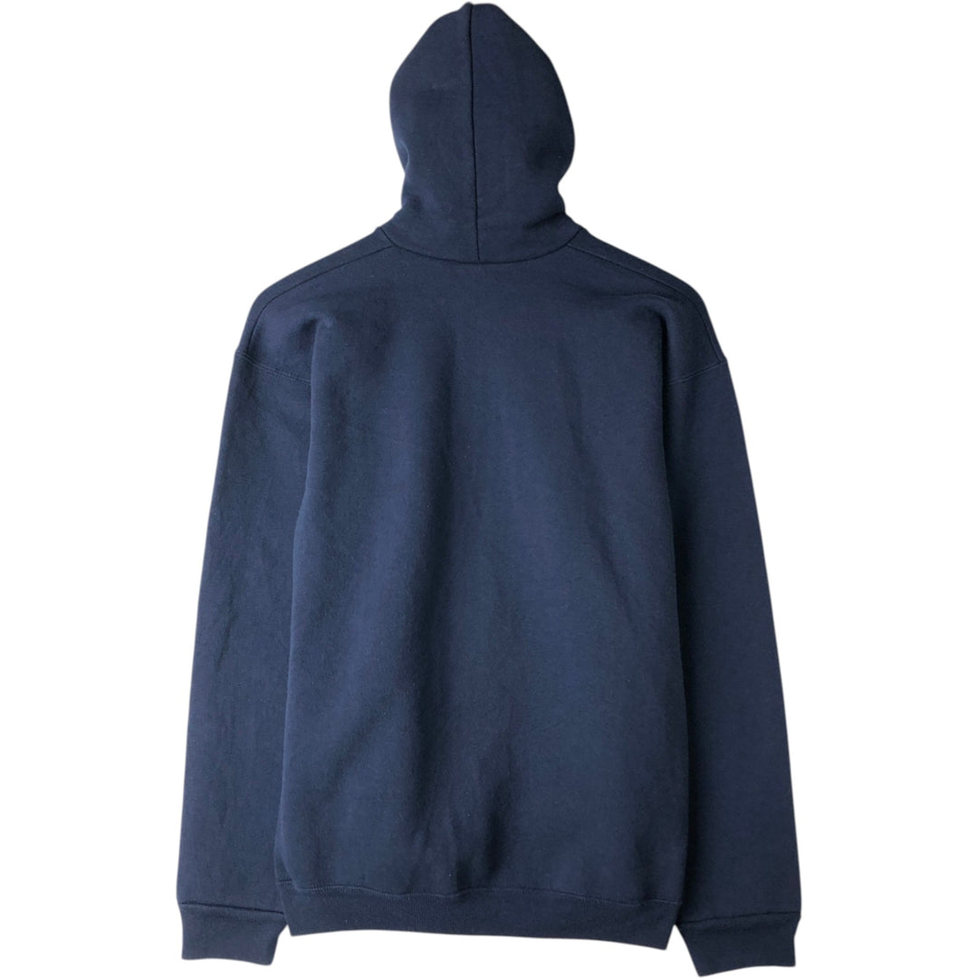 90'S DISCUS ATHLETIC Full-Zip Sweatshirt Hoodie, Made in USA, Men's Size M (Equivalent), Vintage cotton navy blue type Vintage Second Hand