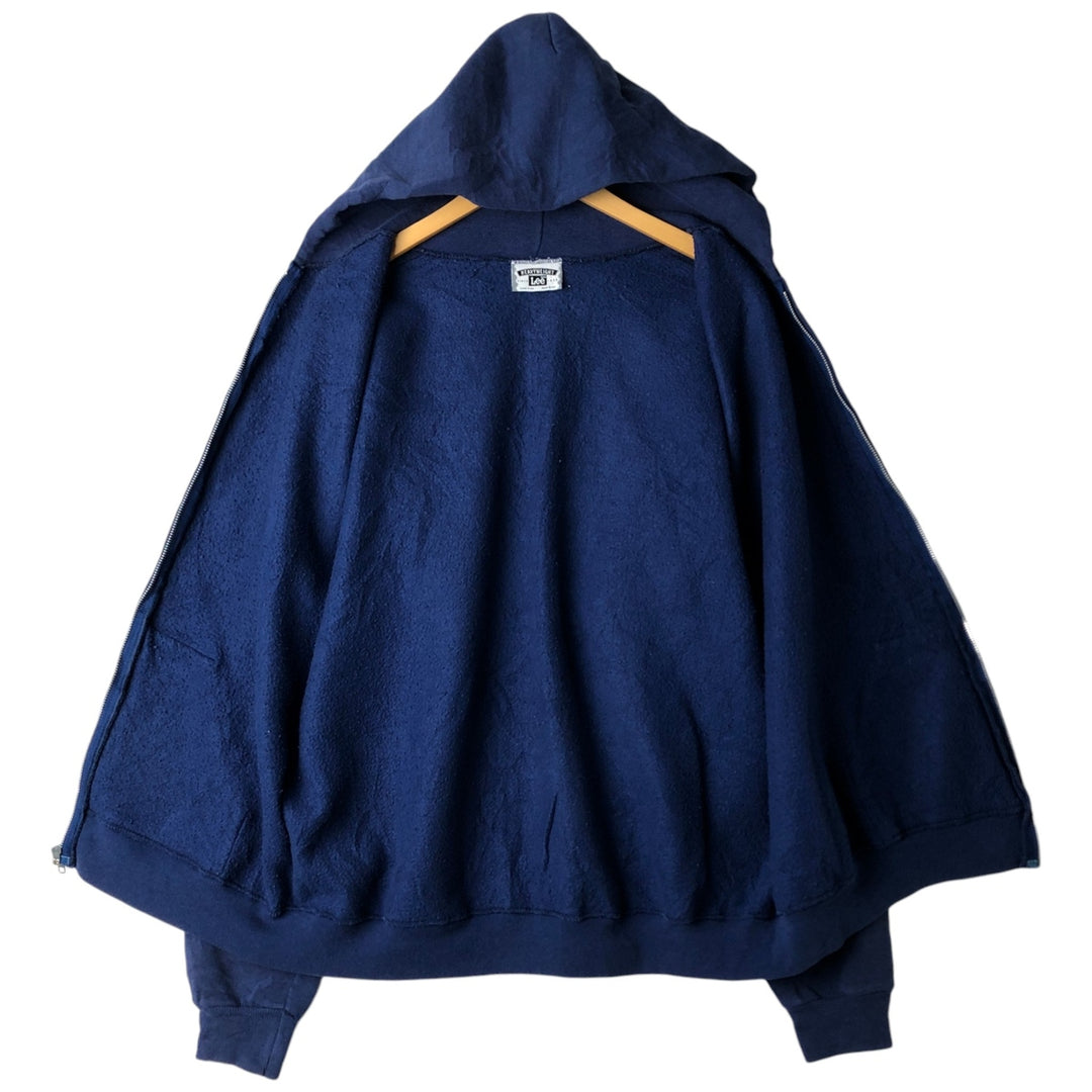 Vintage 90'S Lee Heavy Weight Full-Zip Hoodie, Made in USA, Men's Size XL cotton blue type Vintage Second Hand