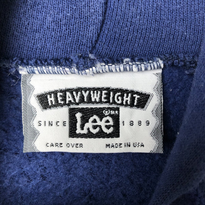 Vintage 90'S Lee Heavy Weight Full-Zip Hoodie, Made in USA, Men's Size XL cotton blue type Vintage Second Hand