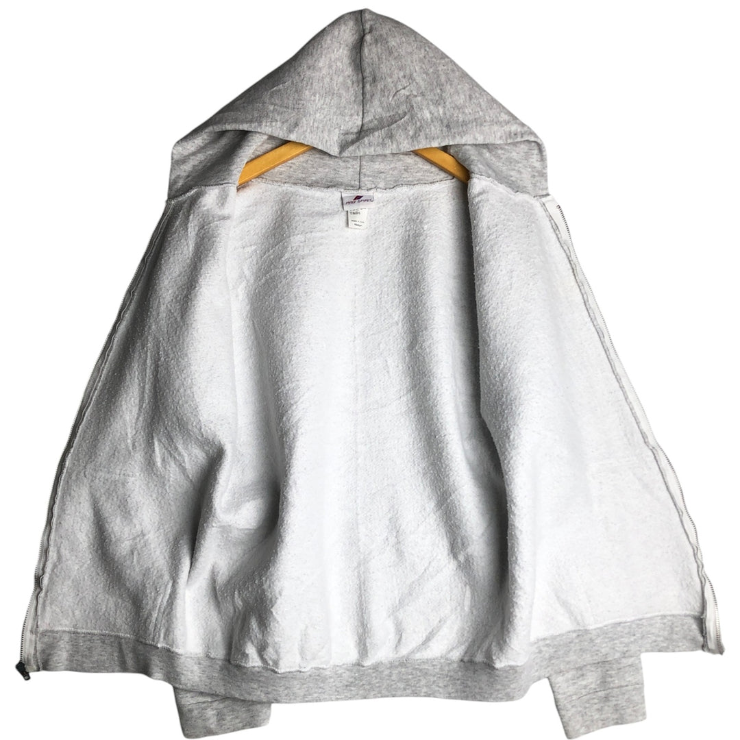 Vintage 90'S Pro Spirit full-zip sweatshirt hoodie, made in the USA, size M. cotton gray type Vintage Second Hand