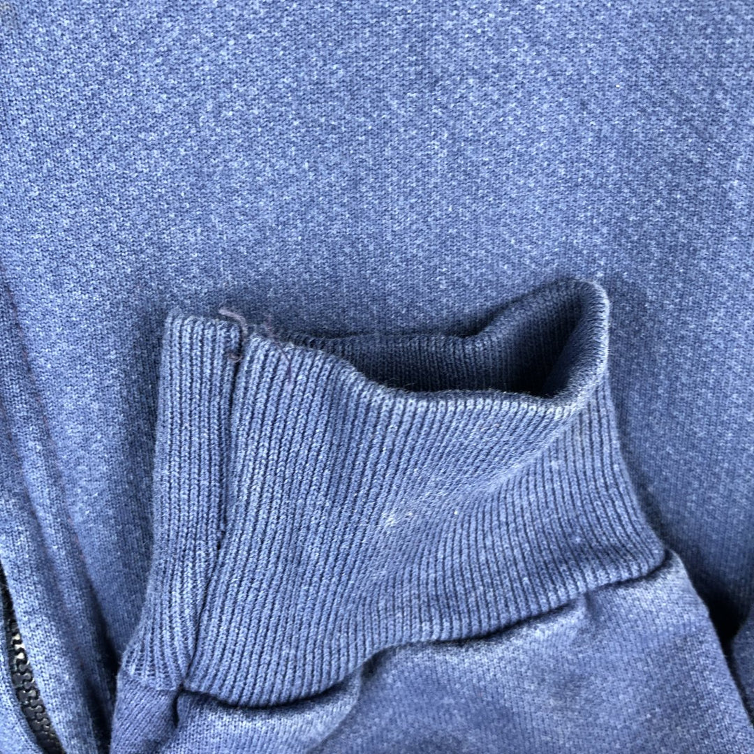 90'S Orig.Equip Full-Zip Sweatshirt Hoodie, Made in USA, Men's XL (approx.), Vintage cotton blue type Vintage Second Hand