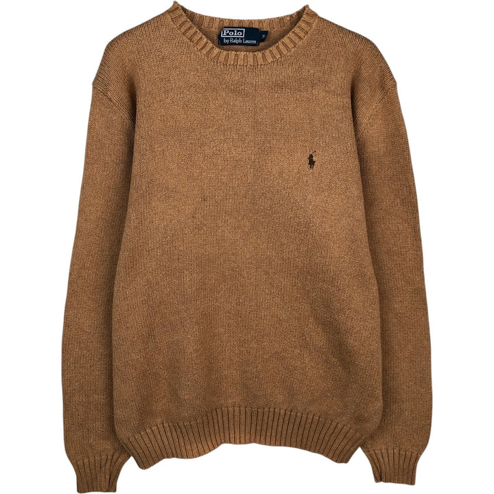 Ralph Lauren POLO by Ralph Lauren Cotton Knit Sweater Men's M Size cotton orange type Vintage Second Hand