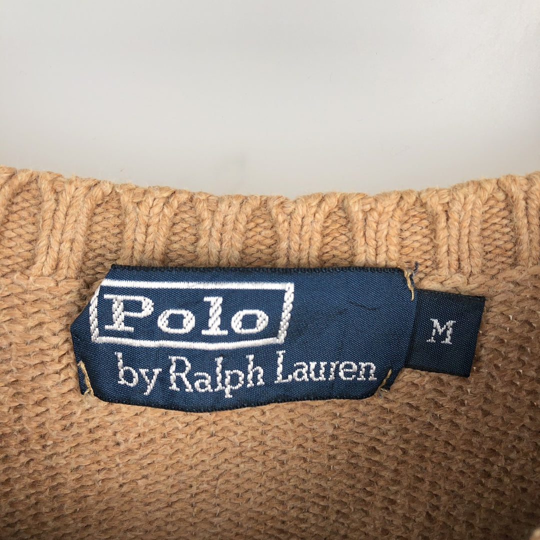 Ralph Lauren POLO by Ralph Lauren Cotton Knit Sweater Men's M Size cotton orange type Vintage Second Hand