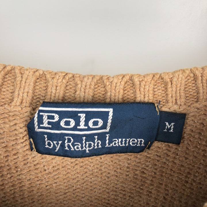 Ralph Lauren POLO by Ralph Lauren Cotton Knit Sweater Men's M Size cotton orange type Vintage Second Hand