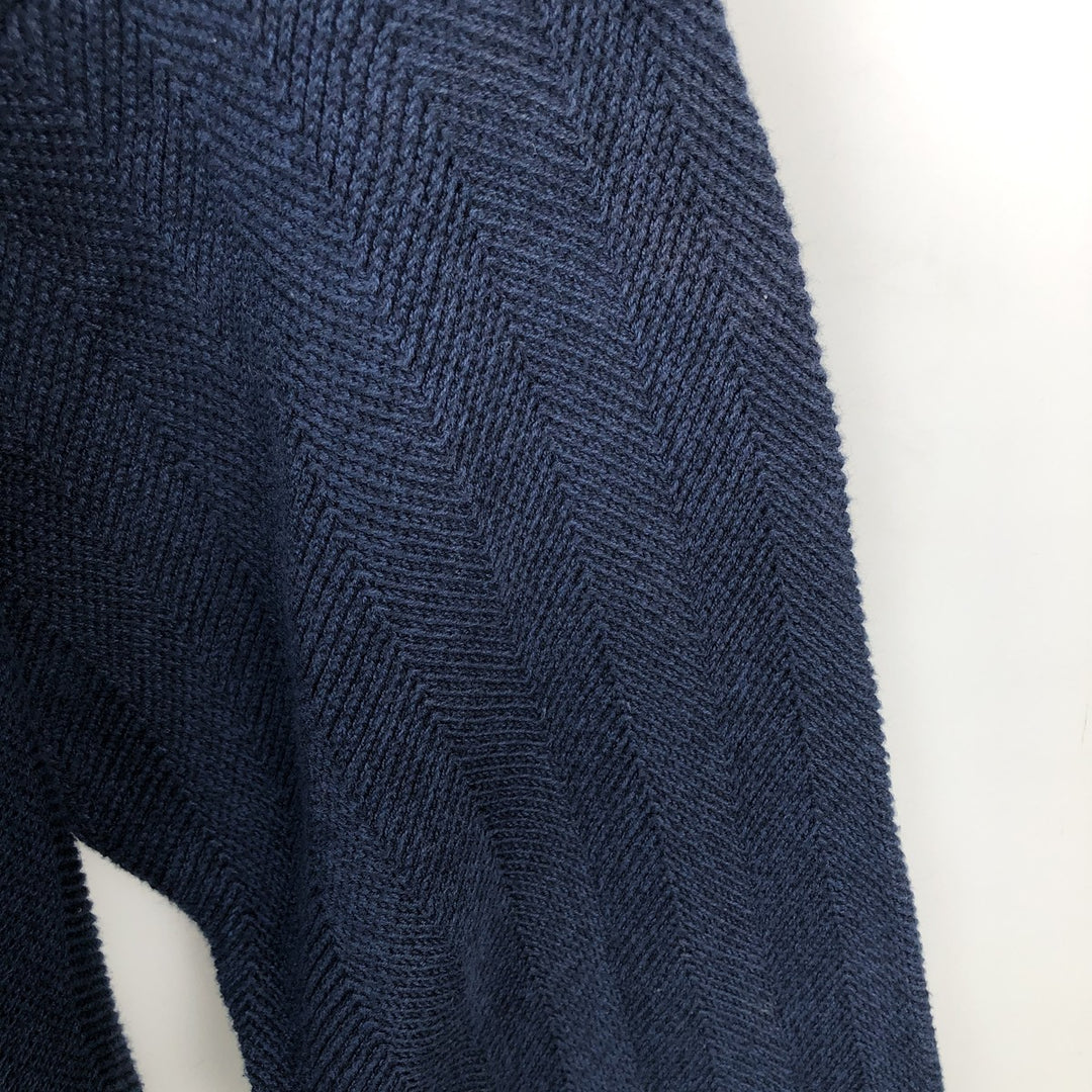 Ralph Lauren CHAPS cotton knit sweater, men's size XL cotton navy blue type Vintage Second Hand