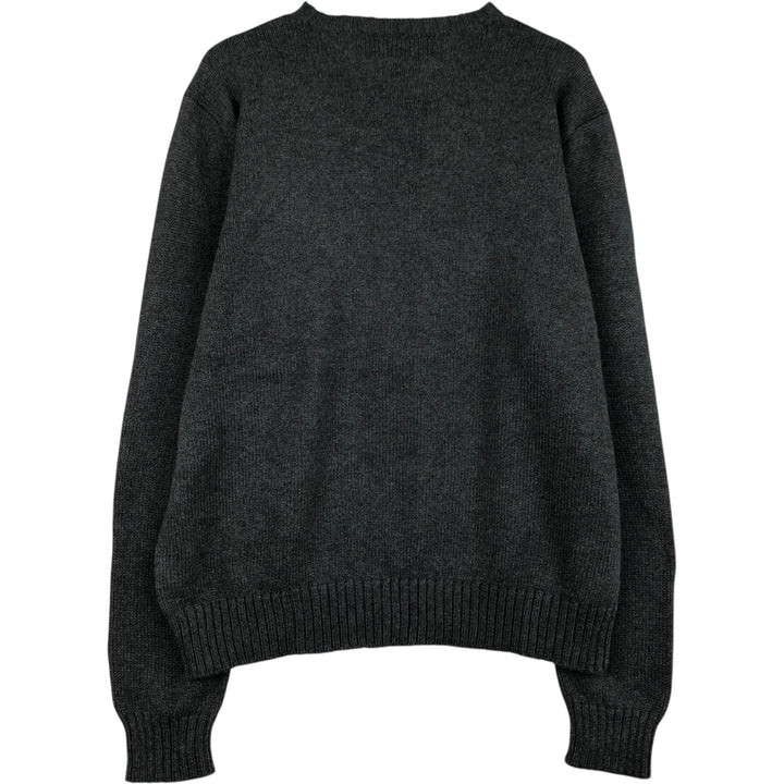Ralph Lauren POLO by Ralph Lauren Cotton Knit Sweater Men's L size Pima Cotton Charcoal Vintage Second Hand