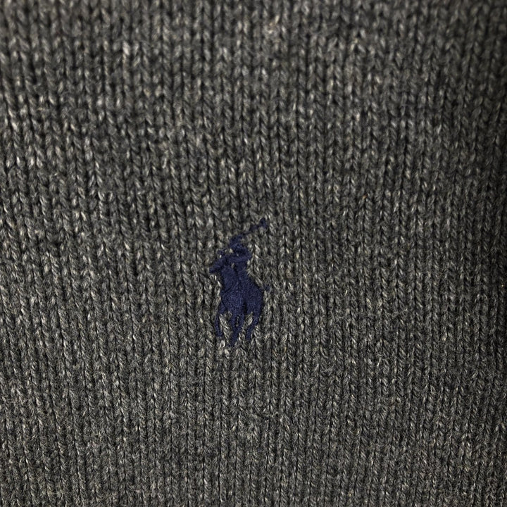 Ralph Lauren POLO by Ralph Lauren Cotton Knit Sweater Men's L size Pima Cotton Charcoal Vintage Second Hand