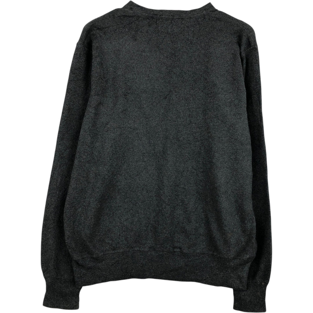 Ralph Lauren POLO by Ralph Lauren Cotton Knit Sweater Men's M Size cotton Charcoal Vintage Second Hand