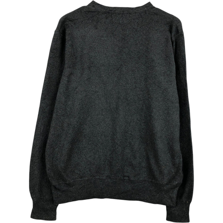 Ralph Lauren POLO by Ralph Lauren Cotton Knit Sweater Men's M Size cotton Charcoal Vintage Second Hand