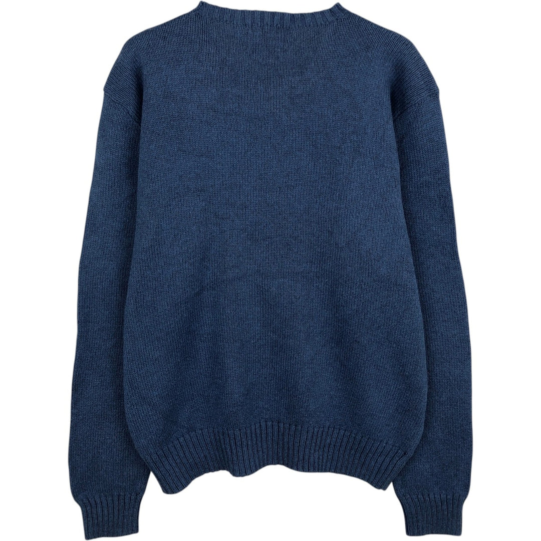 Ralph Lauren POLO by Ralph Lauren Pima Cotton Knit Sweater, Men's Size L Pima Cotton navy blue type Vintage Second Hand