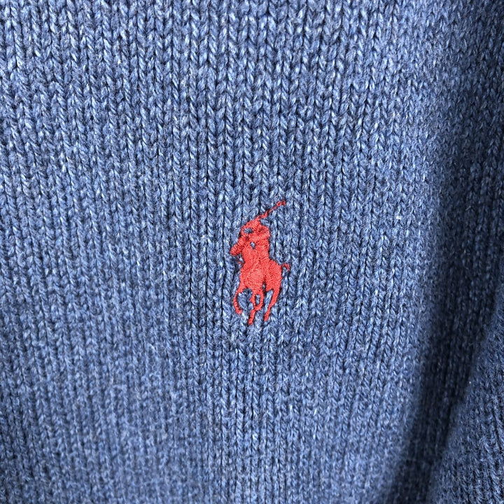 Ralph Lauren POLO by Ralph Lauren Pima Cotton Knit Sweater, Men's Size L Pima Cotton navy blue type Vintage Second Hand