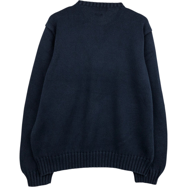 Ralph Lauren POLO by Ralph Lauren Cotton Knit Sweater Men's XL cotton navy blue type Vintage Second Hand