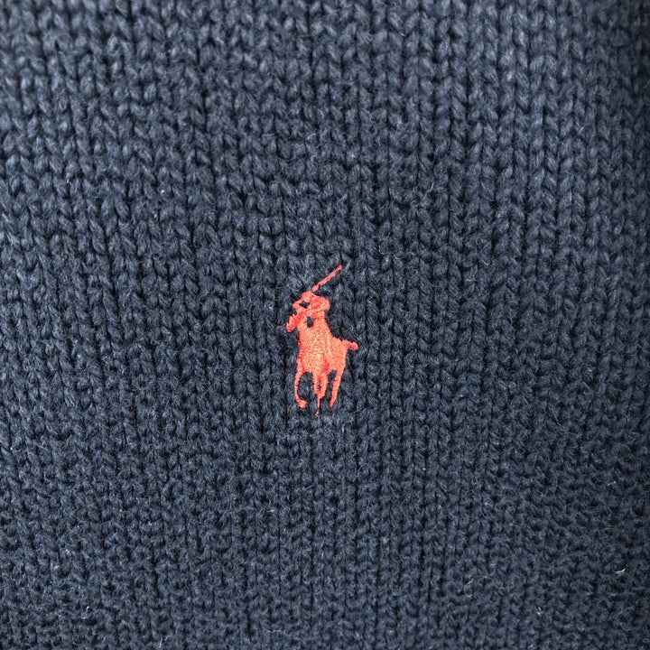 Ralph Lauren POLO by Ralph Lauren Cotton Knit Sweater Men's XL cotton navy blue type Vintage Second Hand