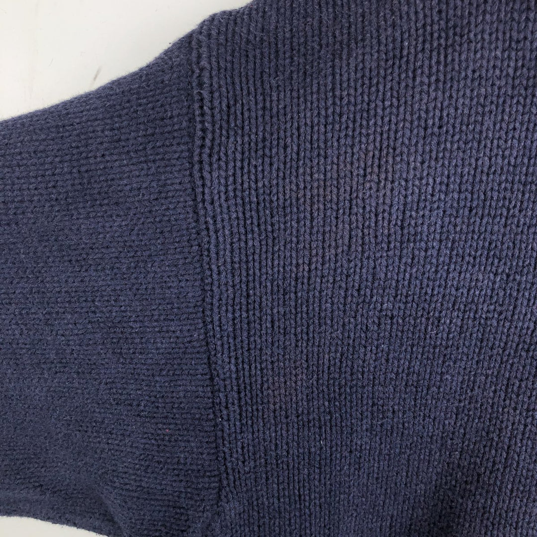 Ralph Lauren POLO by Ralph Lauren V-neck cotton knit sweater, men's XL size cotton navy blue type Vintage Second Hand