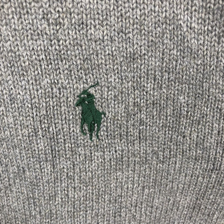 Ralph Lauren POLO RALPH LAUREN Cotton Knit Sweater Men's Size L cotton gray type Vintage Second Hand