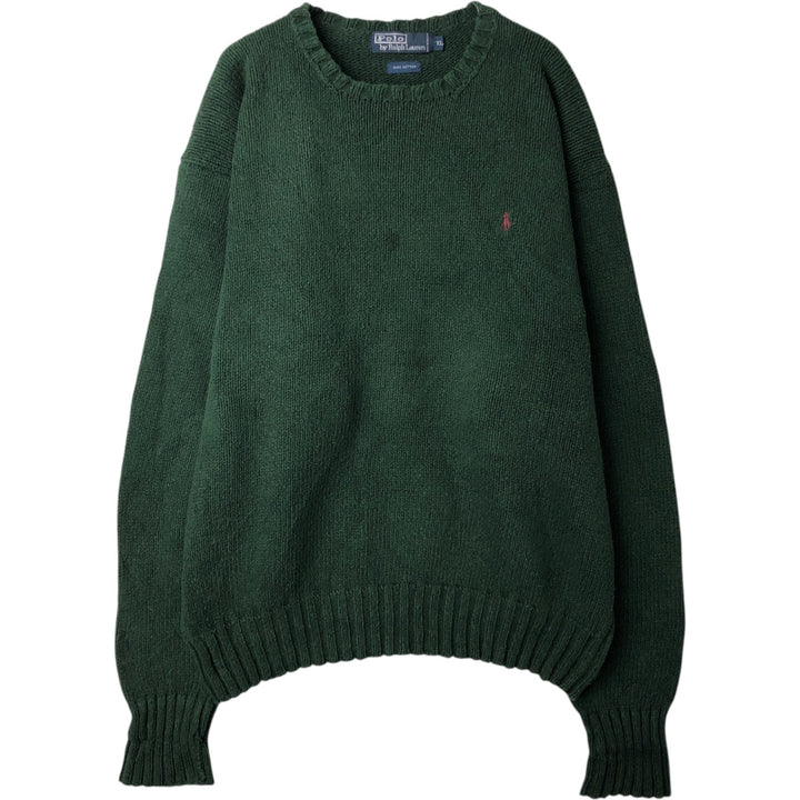 Ralph Lauren POLO by Ralph Lauren Cotton Knit Sweater Men's XL cotton green type Vintage Second Hand