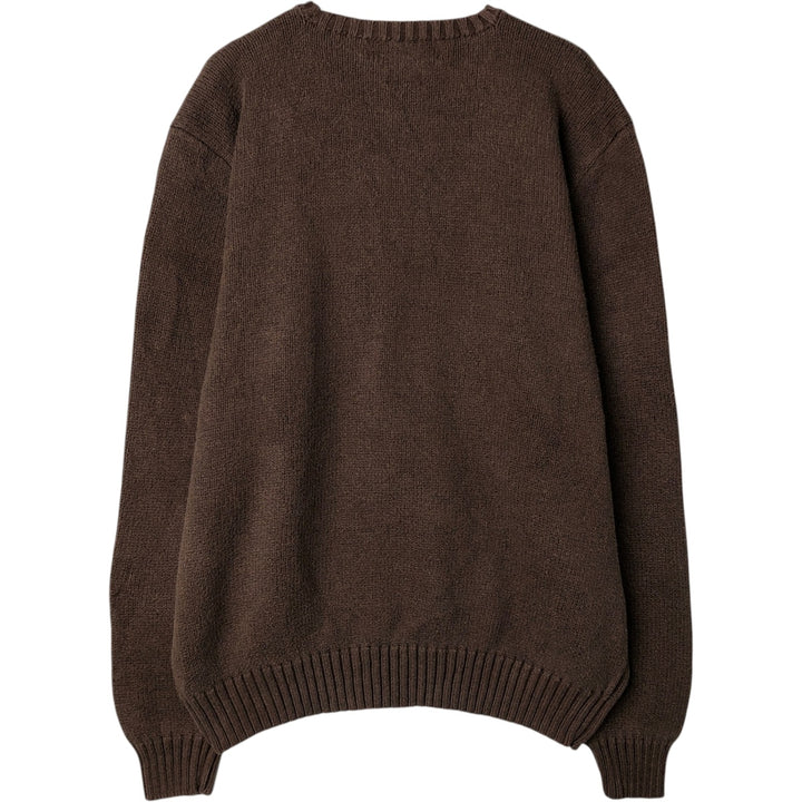 Ralph Lauren POLO by Ralph Lauren Cotton Knit Sweater Men's L size cotton brown type Vintage Second Hand