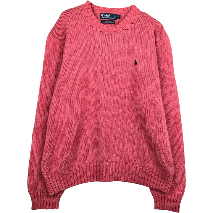 Ralph Lauren POLO by Ralph Lauren Cotton Knit Sweater Men's XL cotton pink type Vintage Second Hand