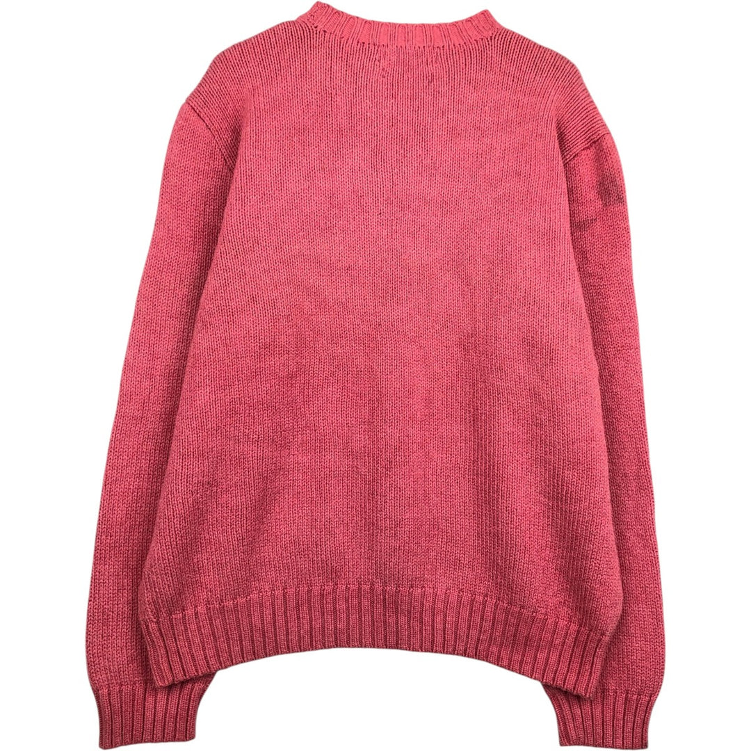 Ralph Lauren POLO by Ralph Lauren Cotton Knit Sweater Men's XL cotton pink type Vintage Second Hand