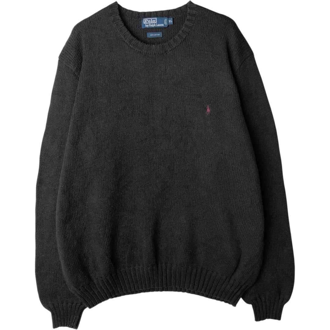 Ralph Lauren POLO by Ralph Lauren Cotton Knit Sweater Men's XL cotton black type Vintage Second Hand