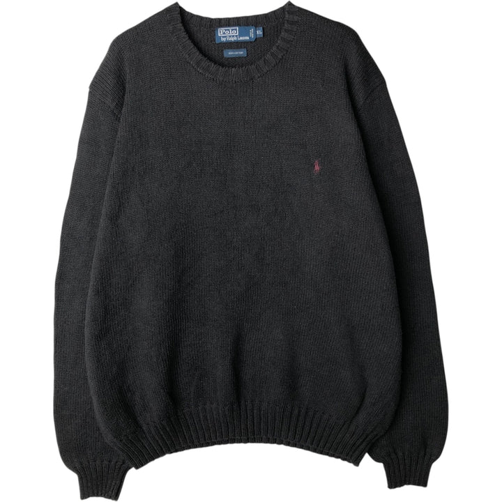 Ralph Lauren POLO by Ralph Lauren Cotton Knit Sweater Men's XL cotton black type Vintage Second Hand