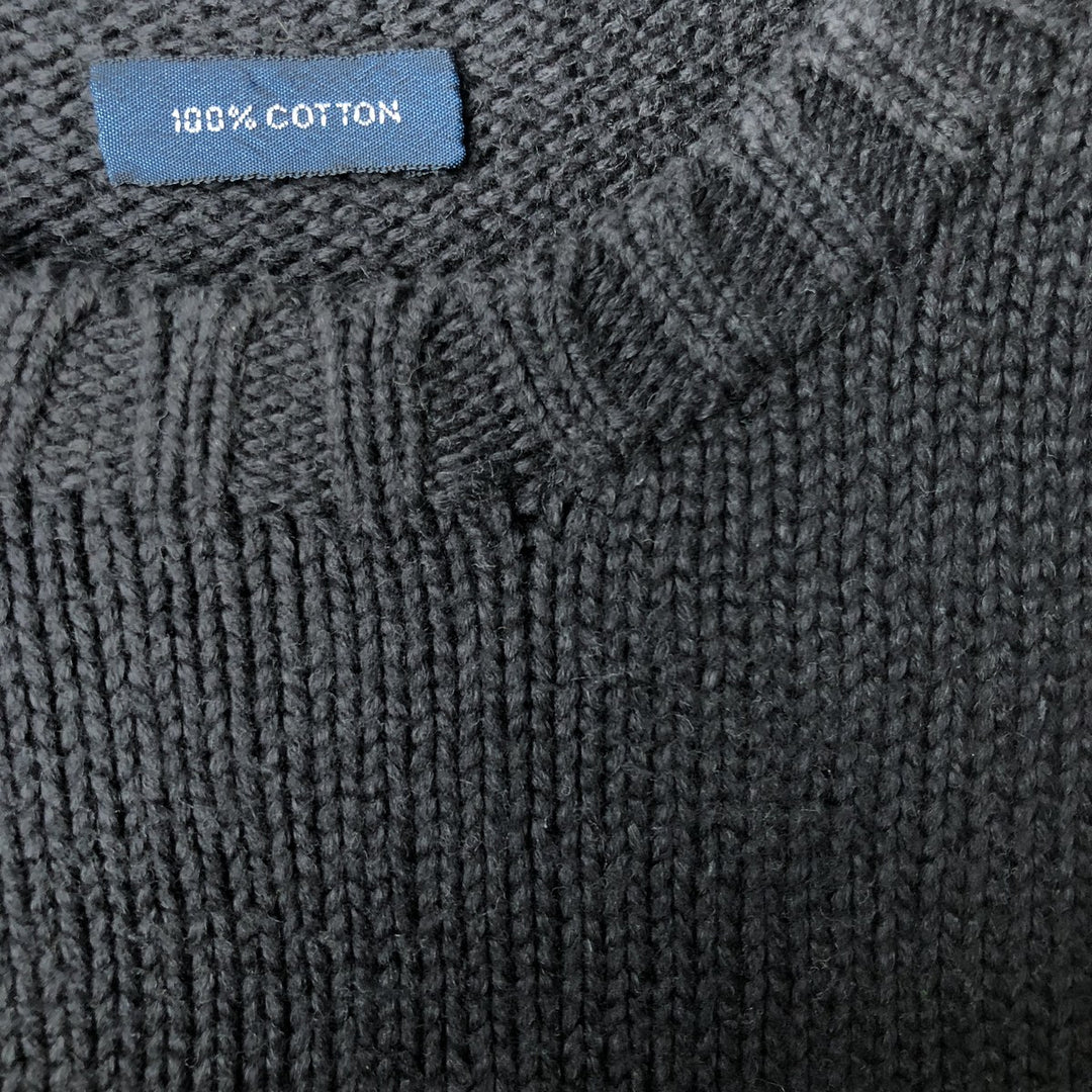 Ralph Lauren POLO by Ralph Lauren Cotton Knit Sweater Men's XL cotton black type Vintage Second Hand