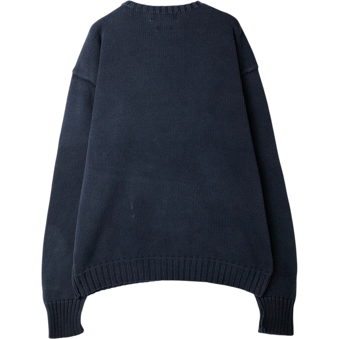 Ralph Lauren POLO by Ralph Lauren Cotton Knit Sweater Men's XL cotton navy blue type Vintage Second Hand