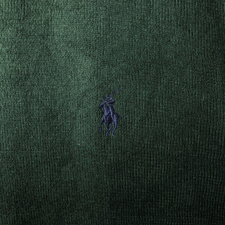 Ralph Lauren POLO by Ralph Lauren Cotton Knit Sweater Men's L size cotton green type Vintage Second Hand