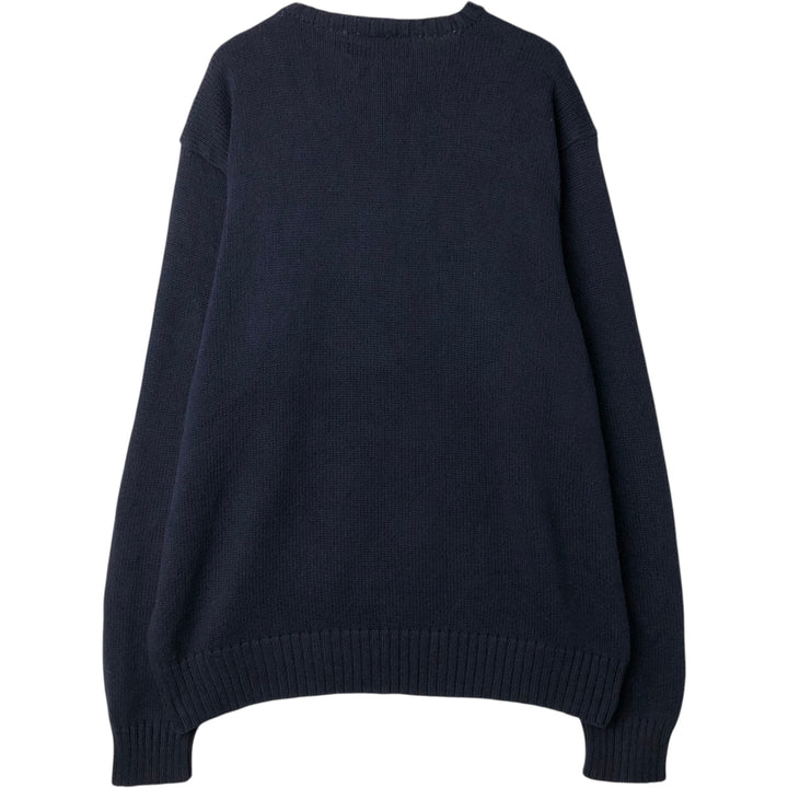 Ralph Lauren POLO by Ralph Lauren Cotton Knit Sweater Men's XL Pima Cotton navy blue type Vintage Second Hand