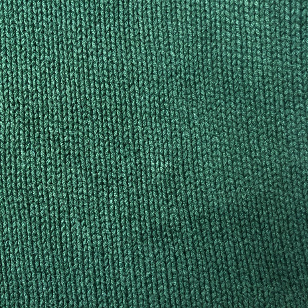 80s-90'S Eddie Bauer cotton knit sweater, men's size L equivalent, vintage, black tag. cotton green type Vintage Second Hand