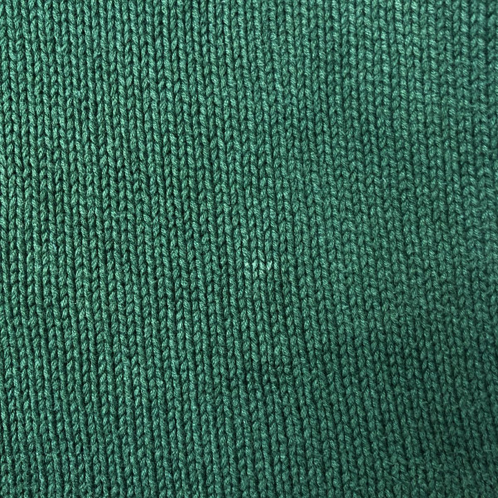 80s-90'S Eddie Bauer cotton knit sweater, men's size L equivalent, vintage, black tag. cotton green type Vintage Second Hand