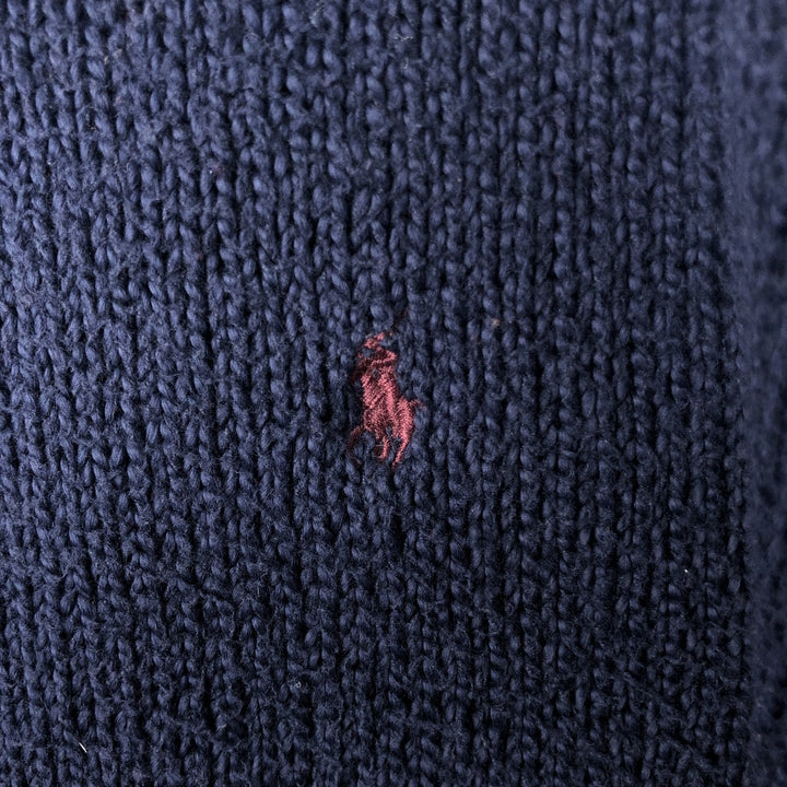 Ralph Lauren POLO by Ralph Lauren Cotton Knit Sweater Men's M Size cotton navy blue type Vintage Second Hand
