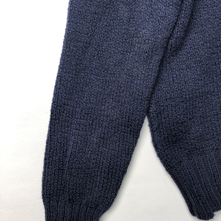 Ralph Lauren POLO by Ralph Lauren Cotton Knit Sweater Men's M Size cotton navy blue type Vintage Second Hand