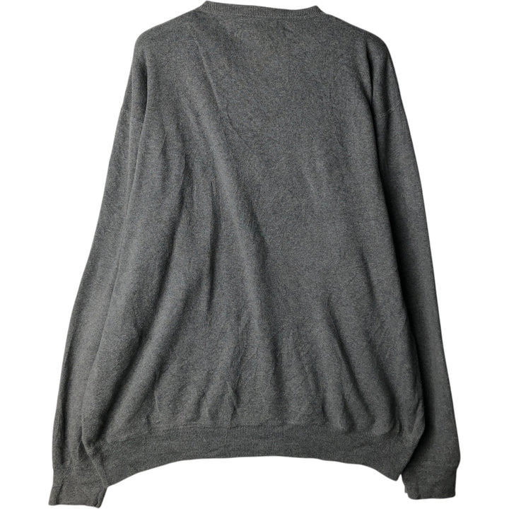 Ralph Lauren POLO by Ralph Lauren Cotton Knit Sweater Men's XL cotton gray type Vintage Second Hand