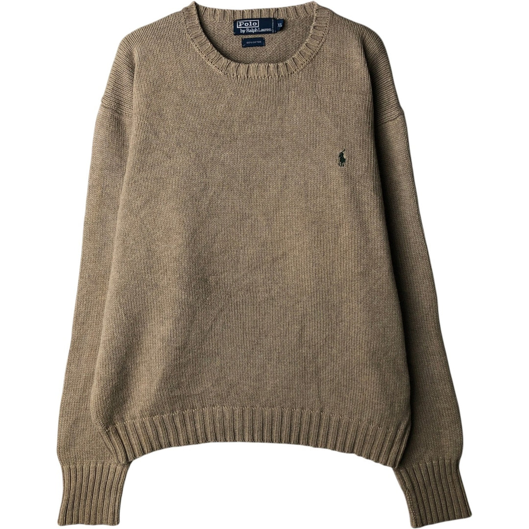 Ralph Lauren POLO by Ralph Lauren Cotton Knit Sweater Men's XL cotton Beige type Vintage Second Hand