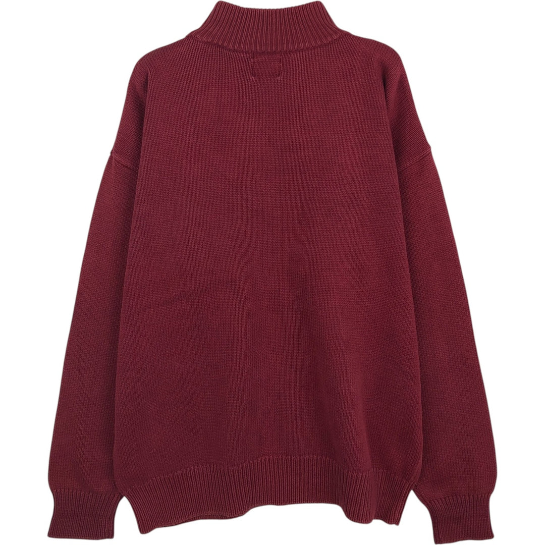 90'S GAP Old Gap Mock Neck Cotton Knit Sweater, Men's Size L (approx.), Vintage cotton Red type red-purple Vintage Second Hand
