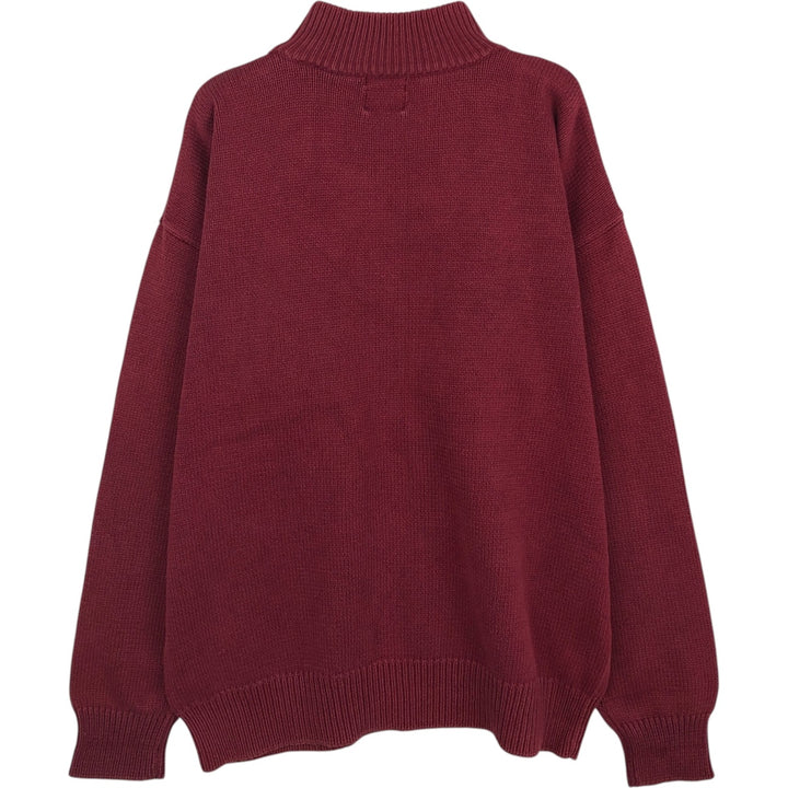 90'S GAP Old Gap Mock Neck Cotton Knit Sweater, Men's Size L (approx.), Vintage cotton Red type red-purple Vintage Second Hand