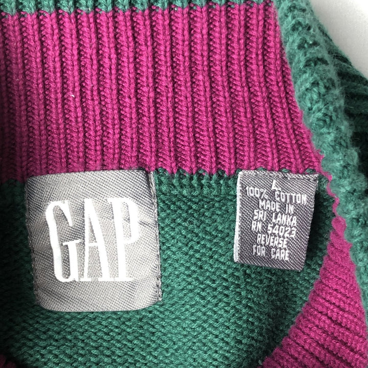 GAP High Neck Cotton Knit Sweater, Men's Size L (approx.) cotton green type Vintage Second Hand