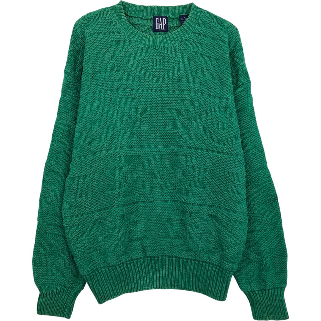 90'S GAP Old Gap Cotton Knit Sweater, Men's Size S (Equivalent), Vintage Lamy green type Vintage Second Hand