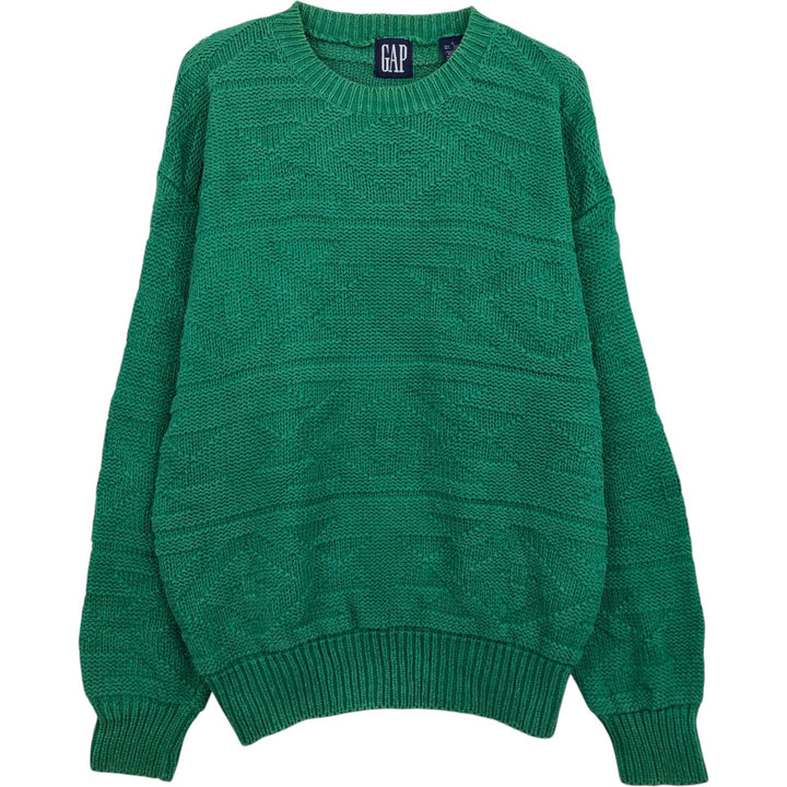 90'S GAP Old Gap Cotton Knit Sweater, Men's Size S (Equivalent), Vintage Lamy green type Vintage Second Hand