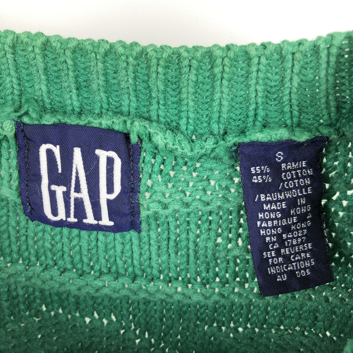 90'S GAP Old Gap Cotton Knit Sweater, Men's Size S (Equivalent), Vintage Lamy green type Vintage Second Hand