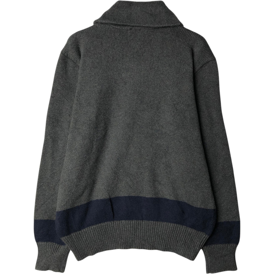Ralph Lauren POLO by Ralph Lauren shawl collar cotton knit sweater, men's size M cotton gray type Vintage Second Hand