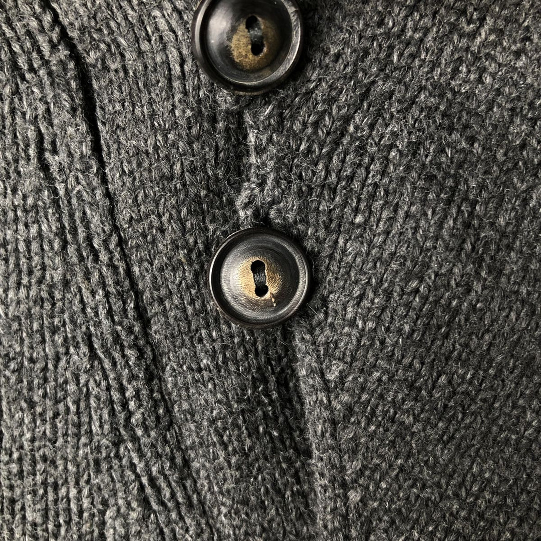 Ralph Lauren POLO by Ralph Lauren shawl collar cotton knit sweater, men's size M cotton gray type Vintage Second Hand