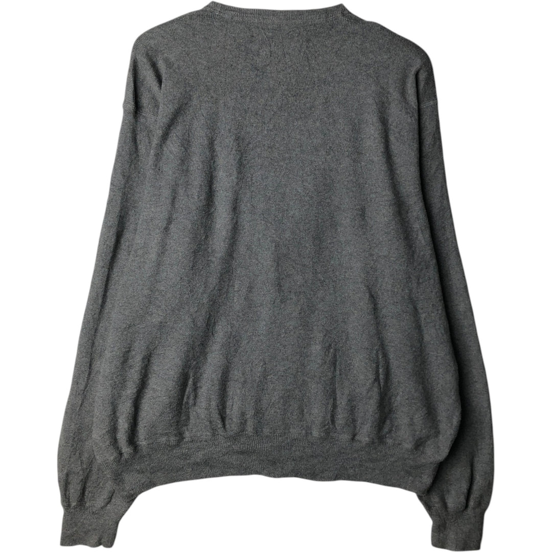 Ralph Lauren POLO by Ralph Lauren Cotton Knit Sweater Men's XL cotton gray type Vintage Second Hand