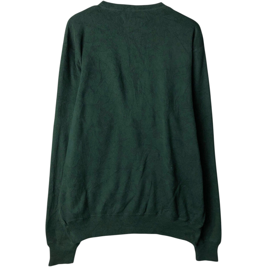 Ralph Lauren POLO by Ralph Lauren Cotton Knit Sweater Men's L size cotton Green type dark green Vintage Second Hand