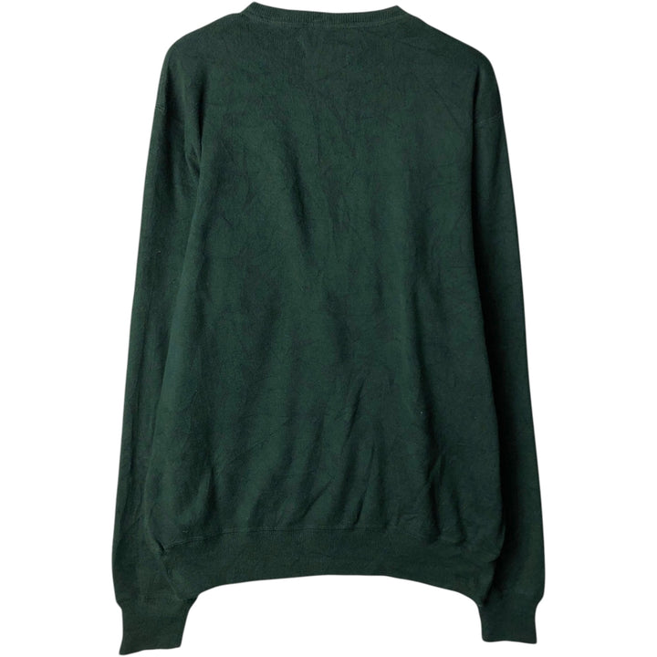 Ralph Lauren POLO by Ralph Lauren Cotton Knit Sweater Men's L size cotton Green type dark green Vintage Second Hand