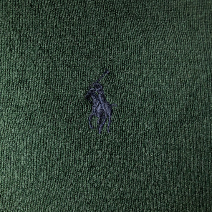 Ralph Lauren POLO by Ralph Lauren Cotton Knit Sweater Men's L size cotton Green type dark green Vintage Second Hand