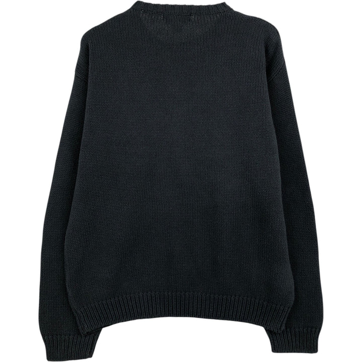 Eddie Bauer Cotton Knit Sweater, Men's M Size cotton black type Vintage Second Hand