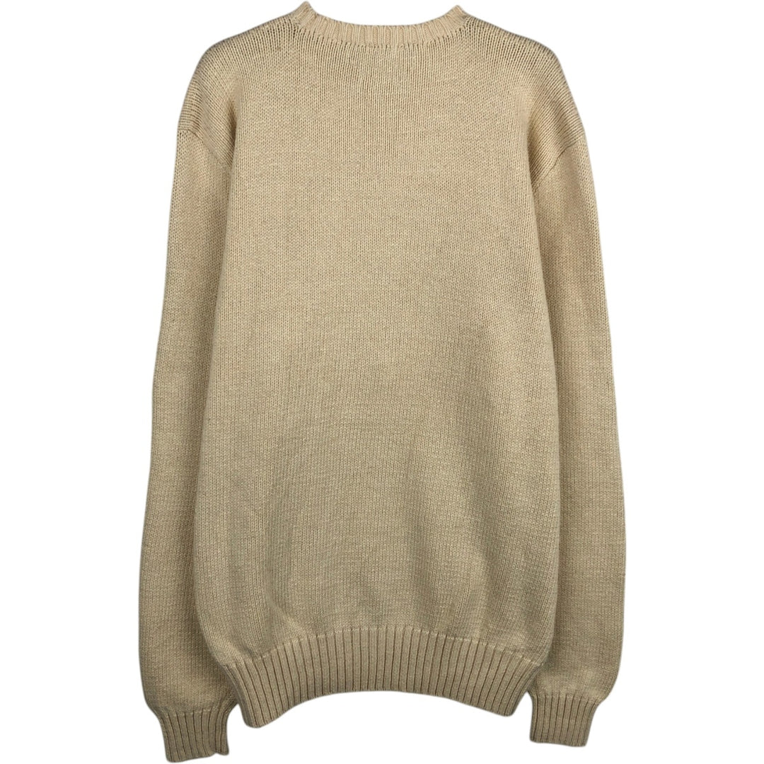 Ralph Lauren POLO by Ralph Lauren Pima Cotton Knit Sweater, Men's Size L Pima Cotton unbleached Vintage Second Hand